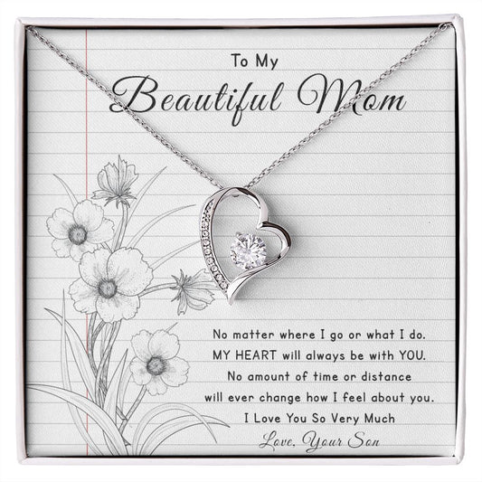 My Beautiful Mom| I Love You - Forever Love Necklace